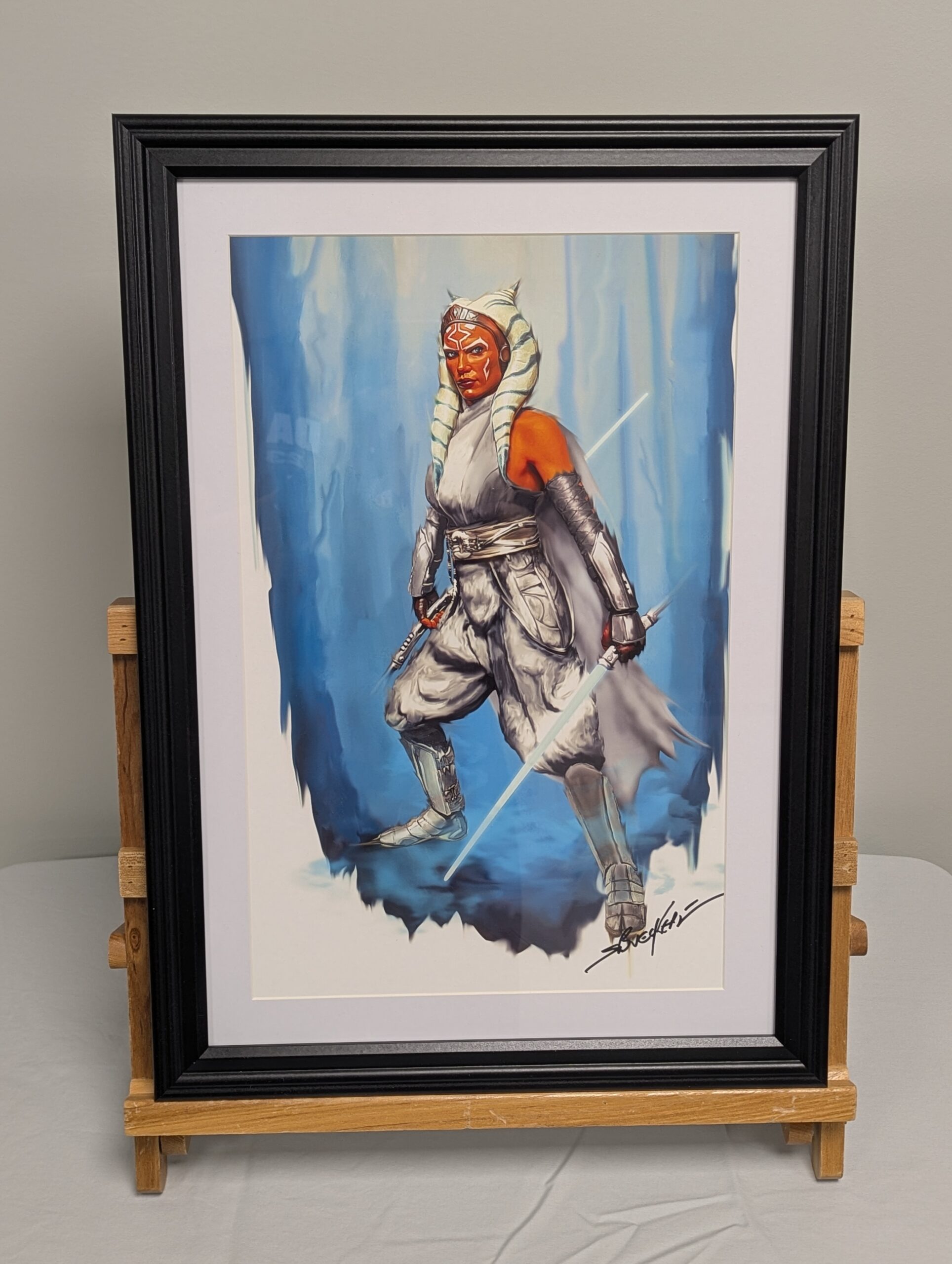 008 - 11”x17” Ahsoka art print, signed by the artist - 15”x21” with the frame