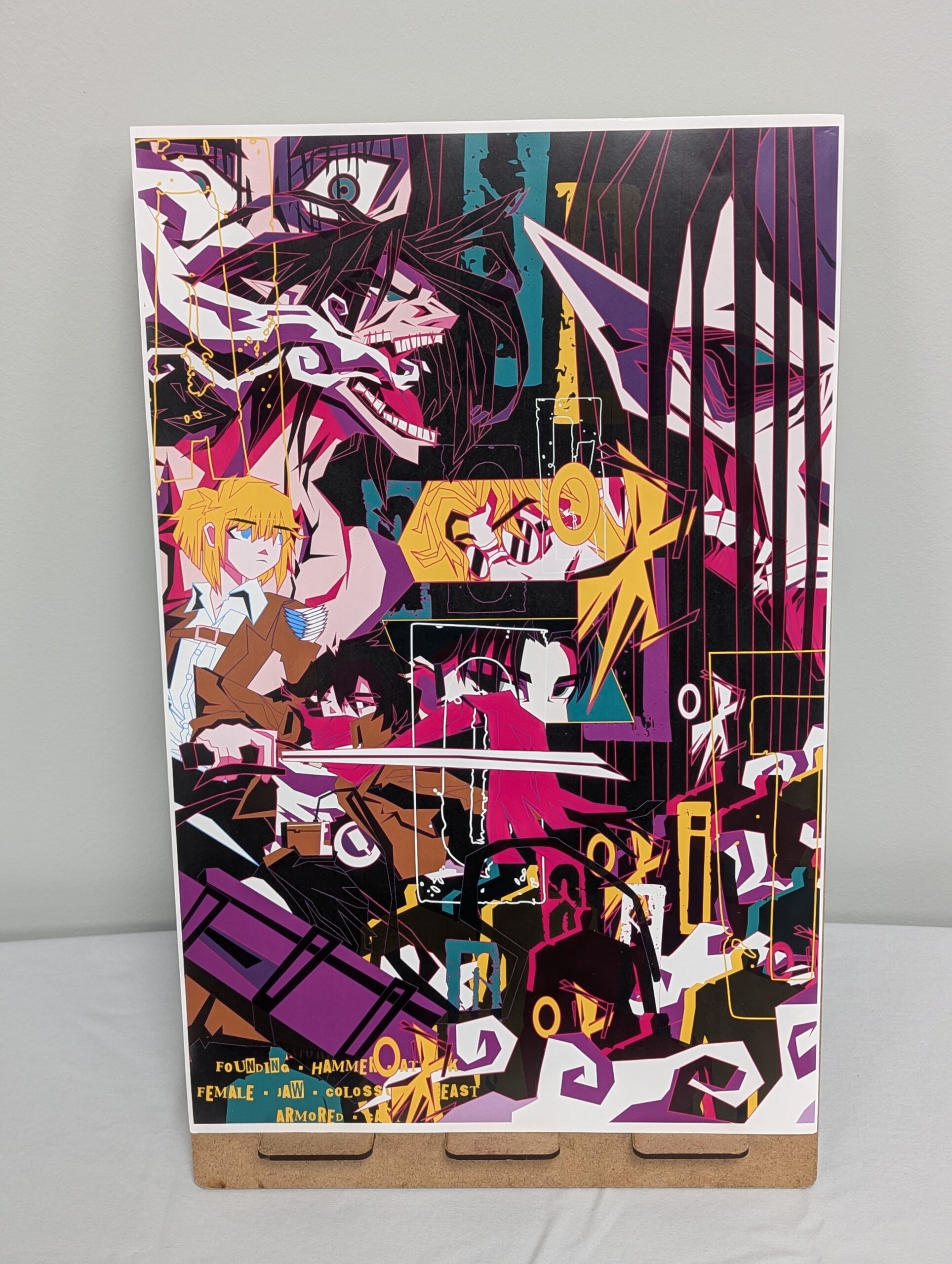 022 - 3 11”x17” art prints, Attack on Titan, Gundam, and the Iron Giant