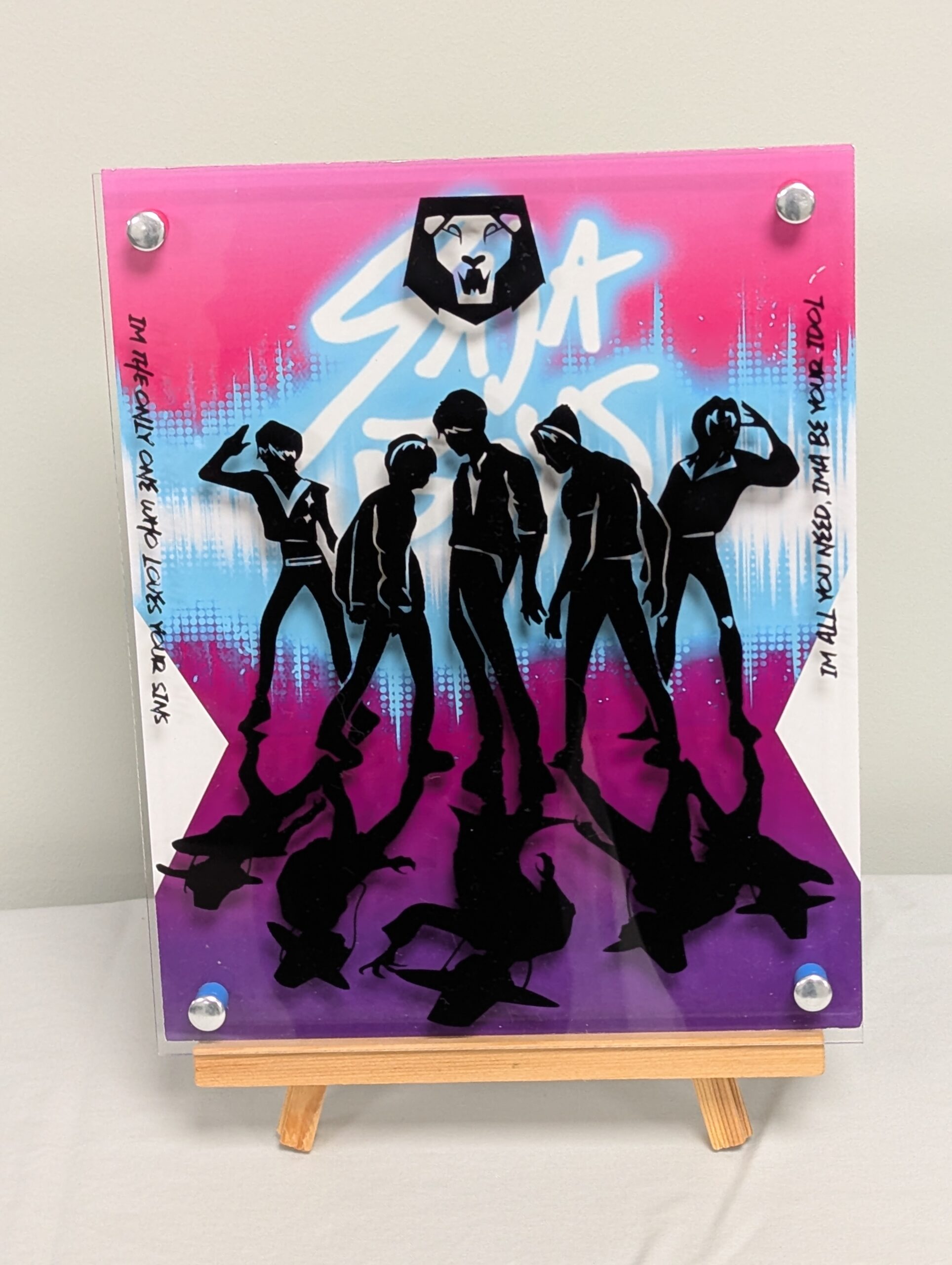 027 - Saja Boys Silhouette Acrylic art print - 8"x10"