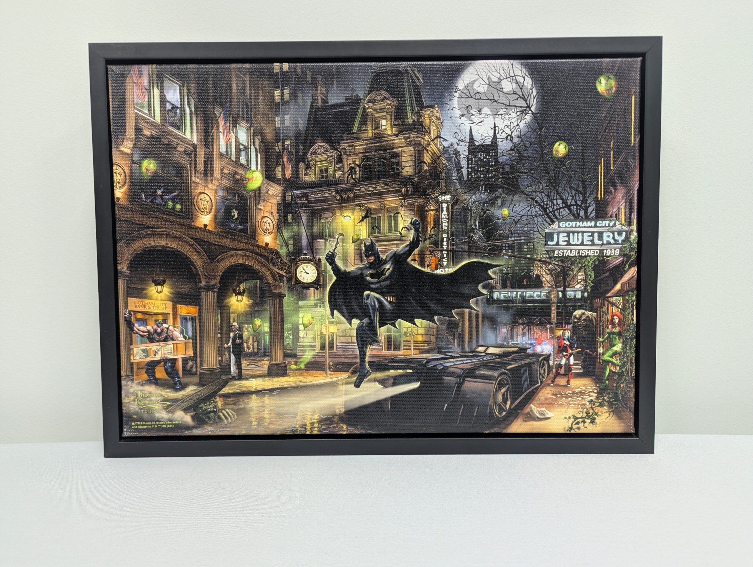 062 - Limited Edition Framed Canvas Print - Batman: Gotham City - Thomas Kinkade Studios