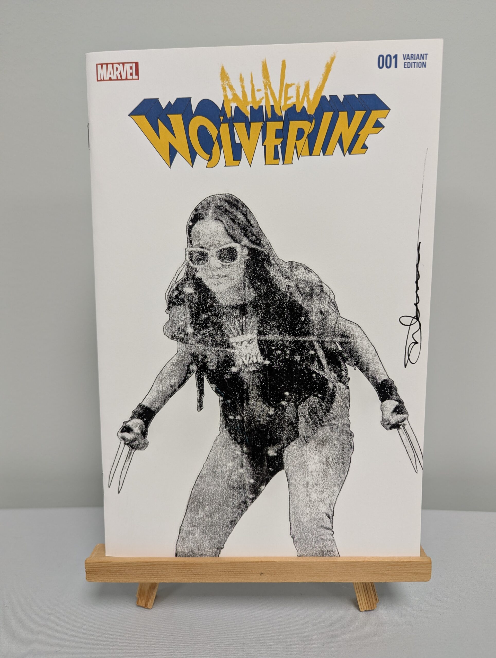 120 - Original Sketch Cover Gelliarts Monoprint - X-23 - All New Wolverine Blank Issue 1 Comic Book