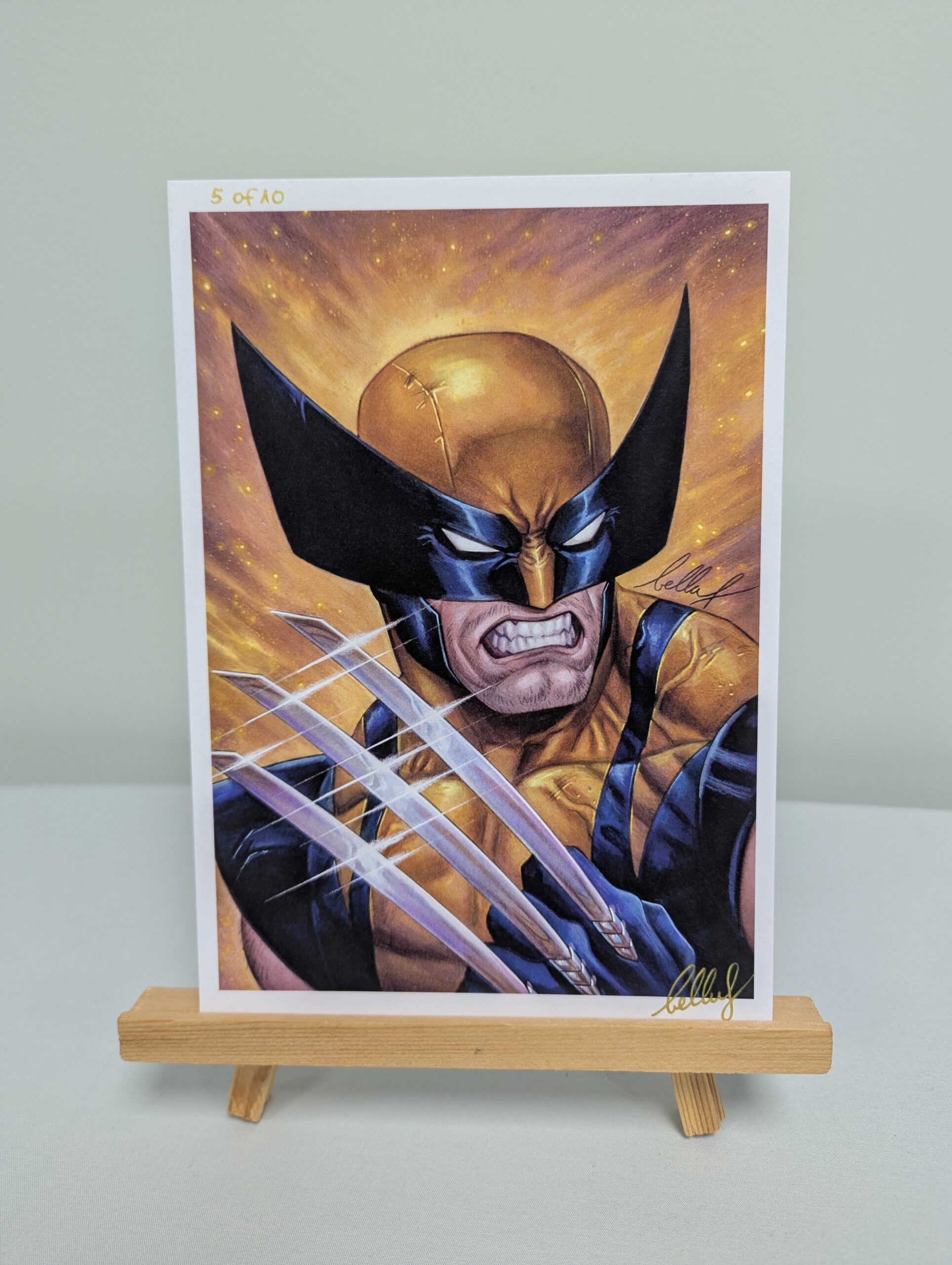 126 - 5.75”x8.5” art print - Wolverine - Limited Edition 5/10, signed by the artist