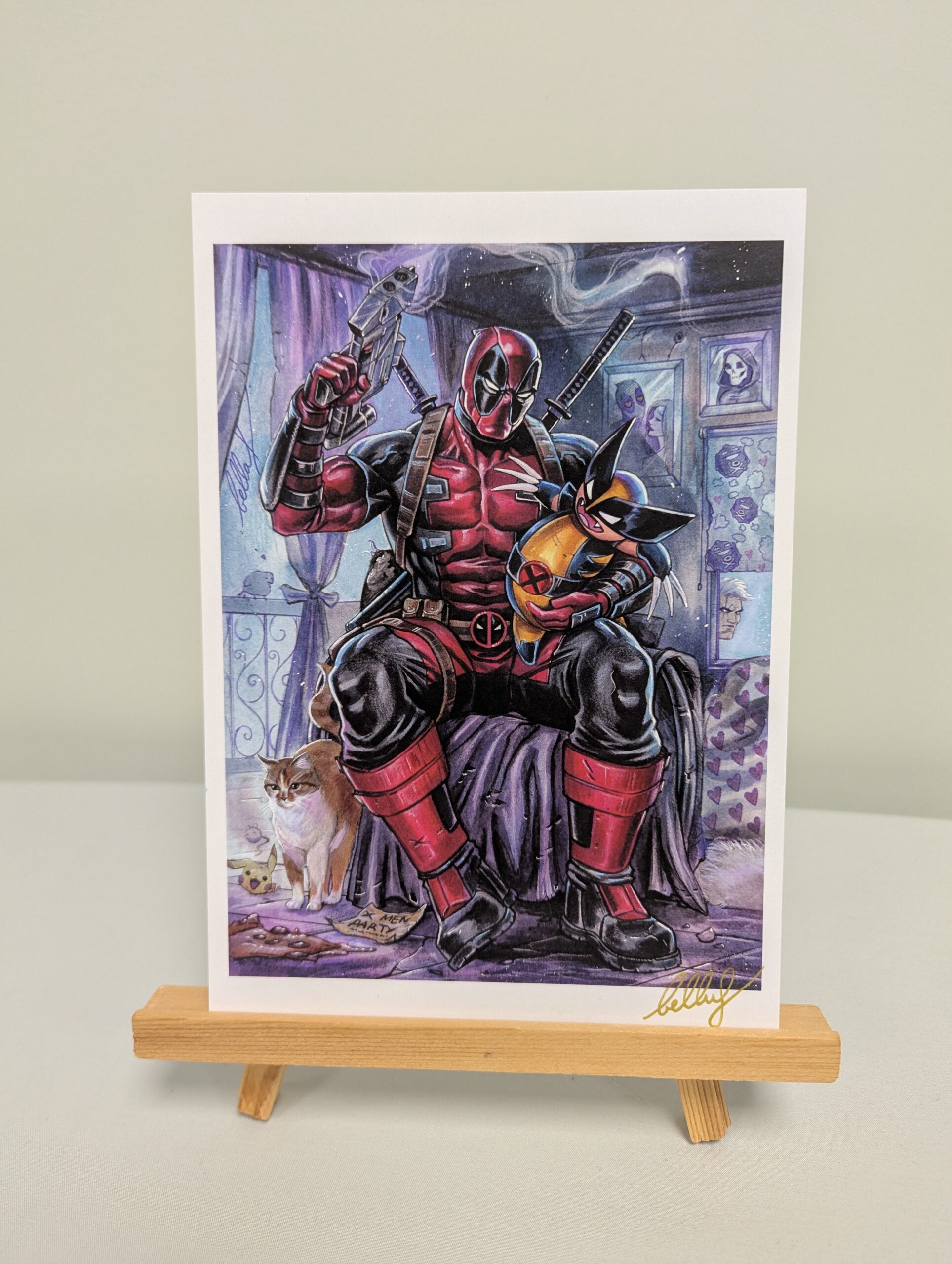 128 - 5.75”x8.5” art print - Deadpool - signed by the artist