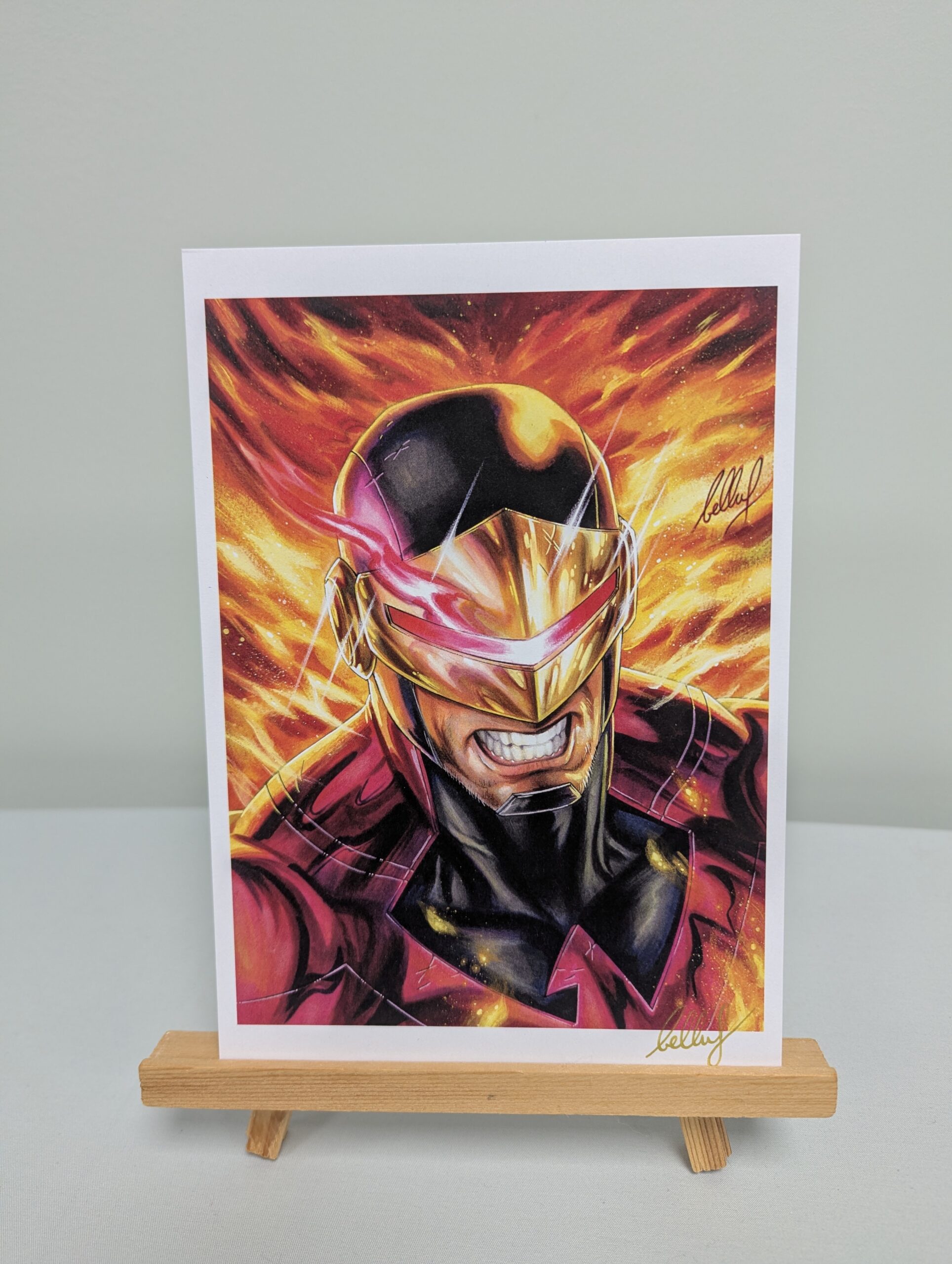 129 - 5.75”x8.5” art print - Cyclops Phoenix Form - signed by the artist