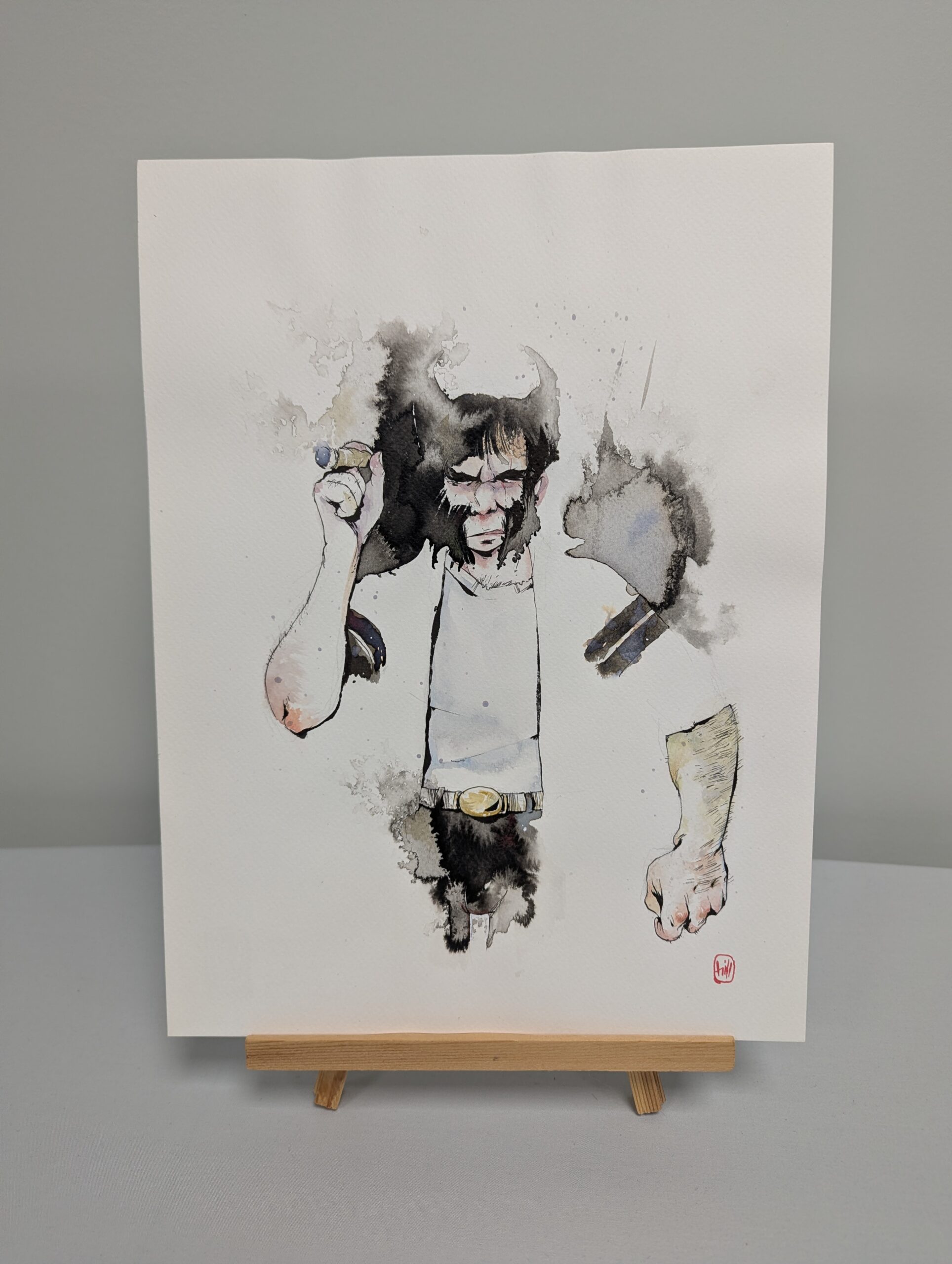 135 - Original Watercolor Art - Logan - 9.5x12.5”