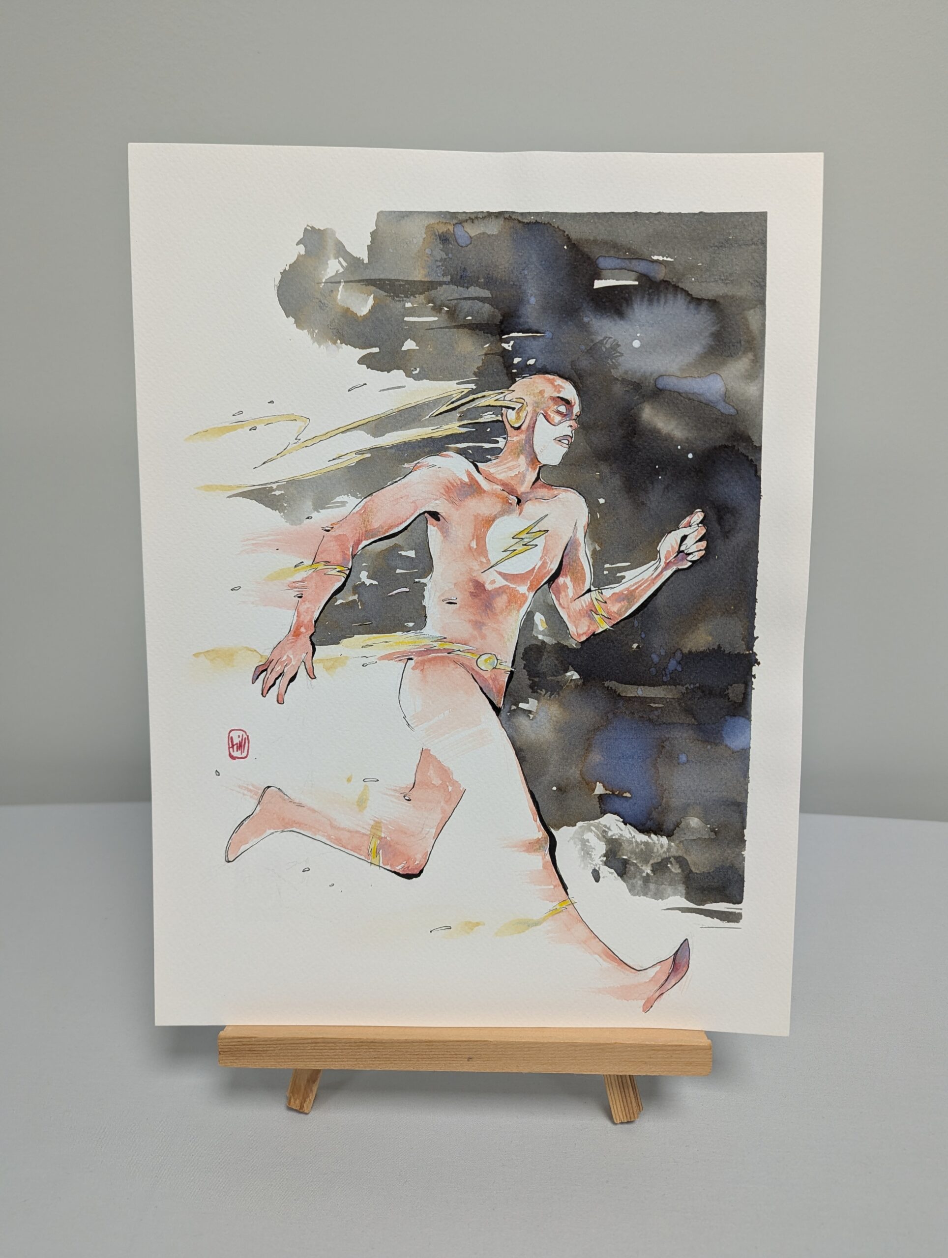 136 - Original Watercolor Art - Flash - 9.5x12.5”