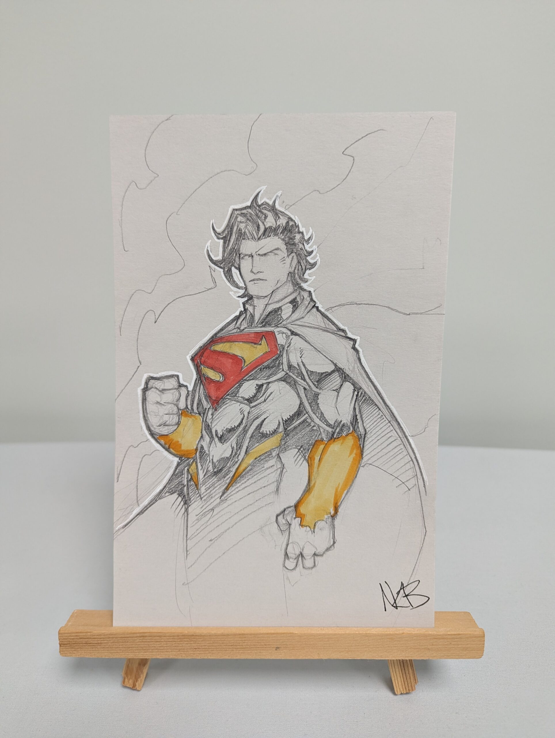 138 - Original Sketch - Superman - 5.5”x8.5”