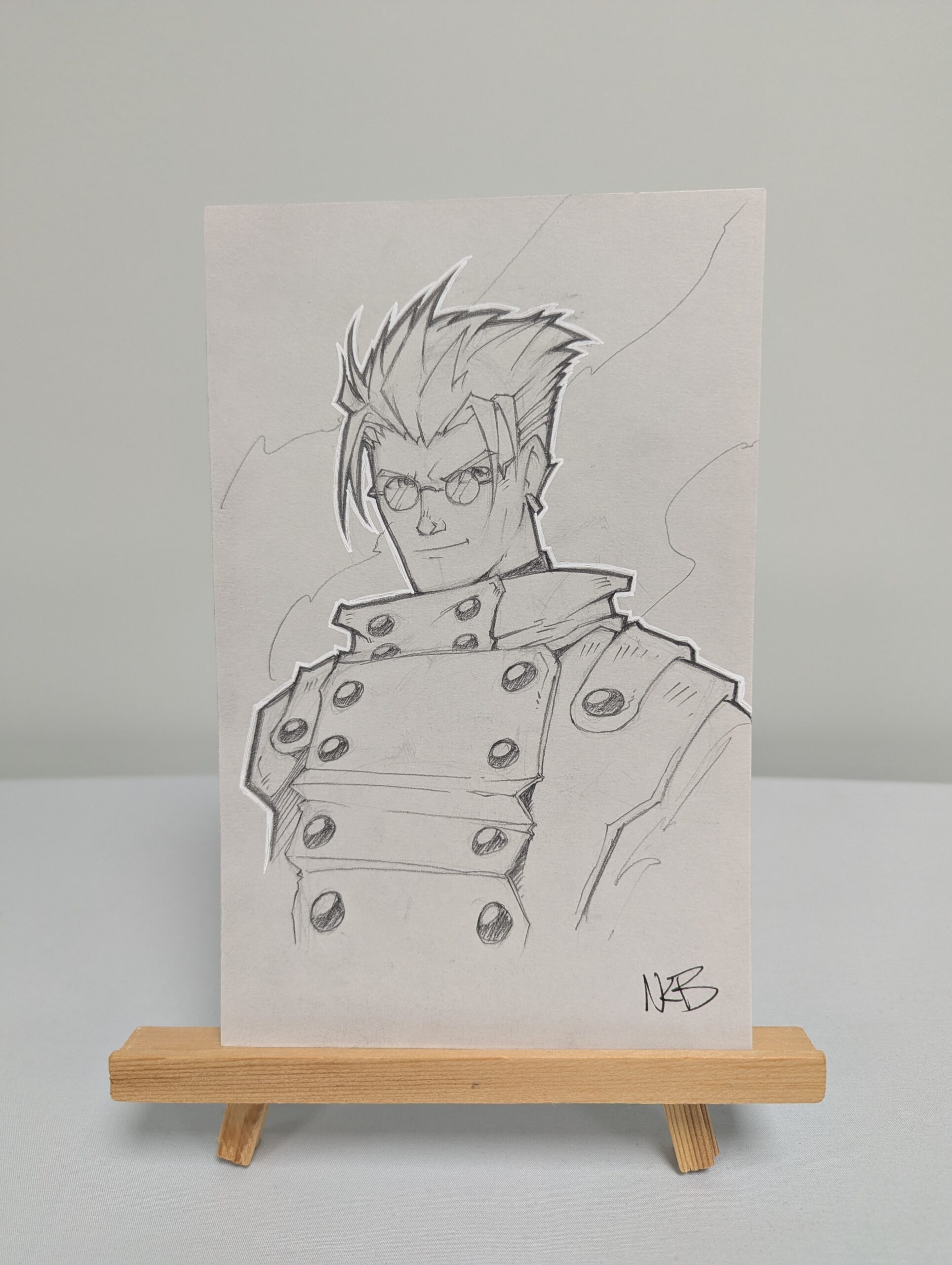 141 - Original Sketch - Vash the Stamped from Trigun - 5.5”x8.5”