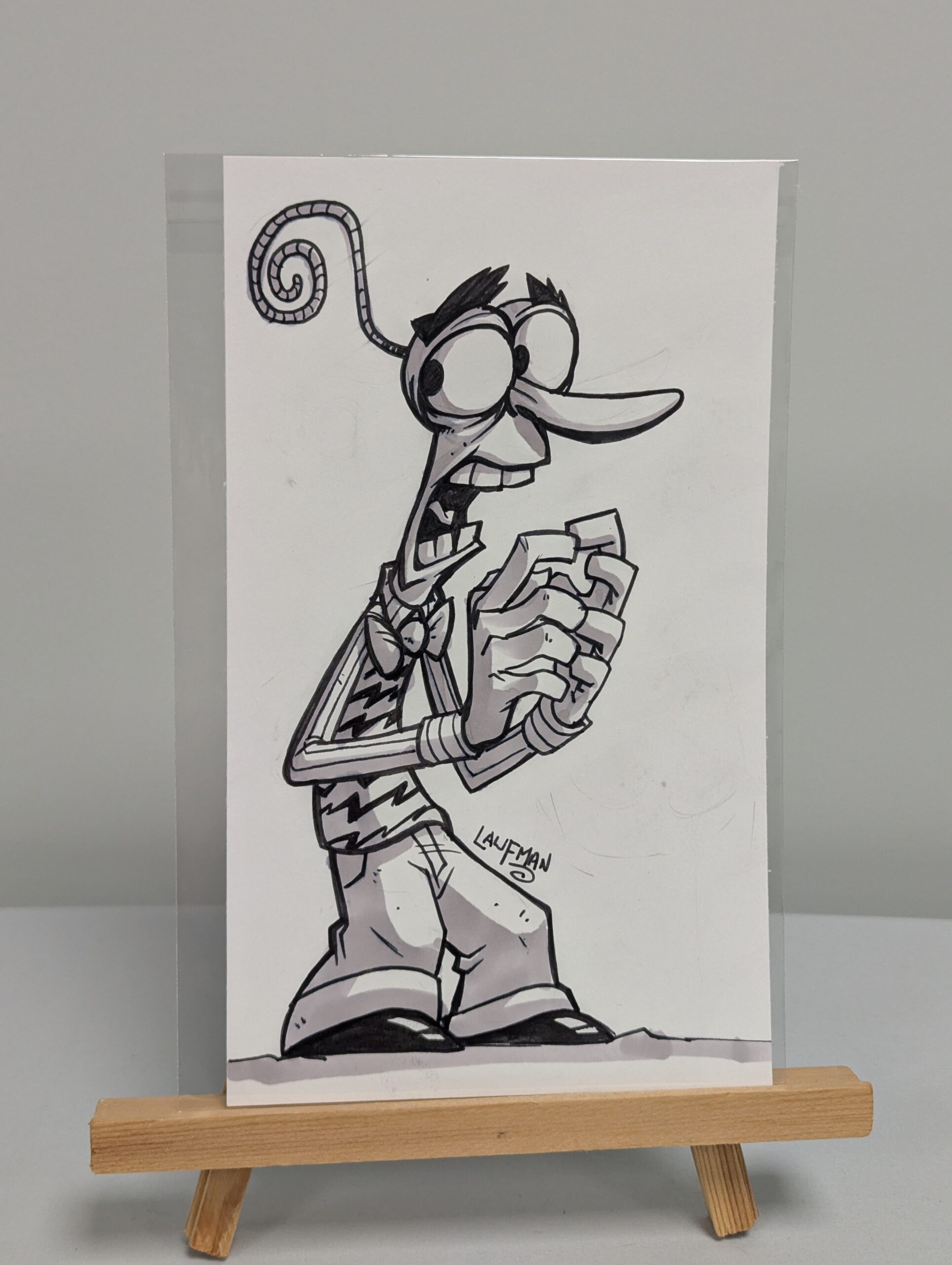 149 - Original Greyscale Inked Art - Fear